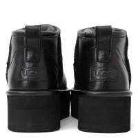 UGG Classic Ultra Mini Platform Leather Black