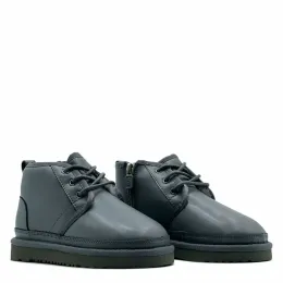 UGG Kids Neumel II Zip Leather Grey