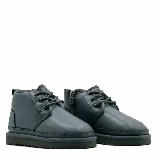 UGG Kids Neumel II Zip Leather Grey