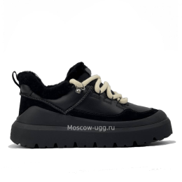 UGG Mens Heritage Utility Sneaker Leather Black