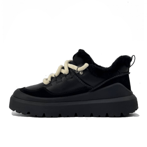 UGG Mens Heritage Utility Sneaker Leather Black