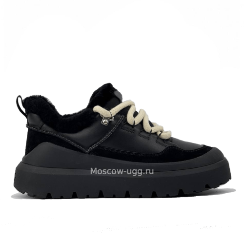 UGG Mens Heritage Utility Sneaker Leather Black